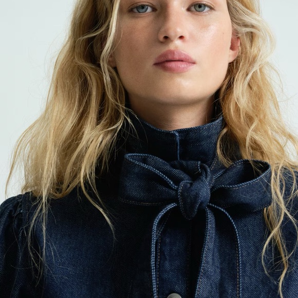 Tie detail denim dress H&M Brand new with tags! Size Large. - Picture 5 of 7